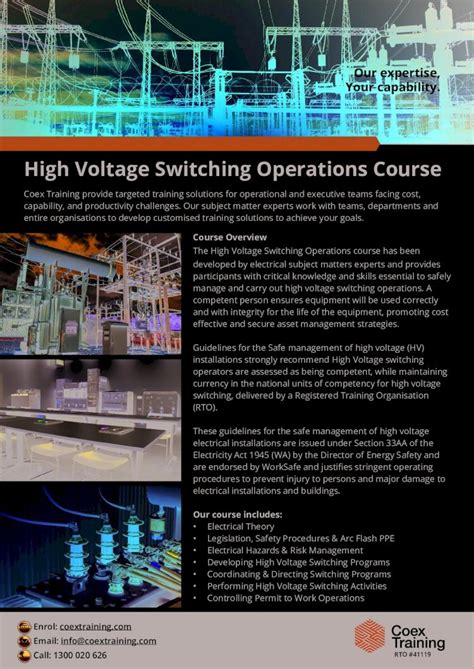 high voltage switching operations course.